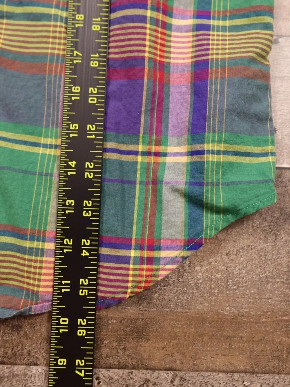 Polo Ralph Lauren Plaid Button Down Shirt‎ Boys Large Green Preppy
